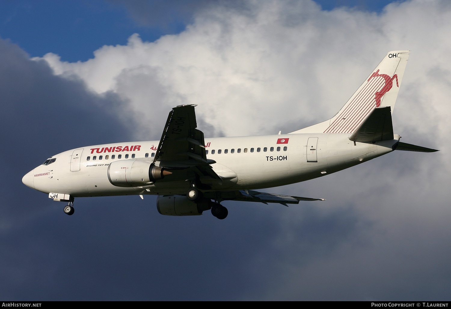 Aircraft Photo of TS-IOH | Boeing 737-5H3 | Tunisair | AirHistory.net #203691