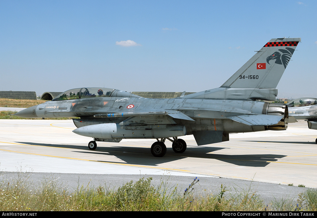 Aircraft Photo of 94-1560 | Lockheed Martin F-16DJ Fighting Falcon | Turkey - Air Force | AirHistory.net #203704