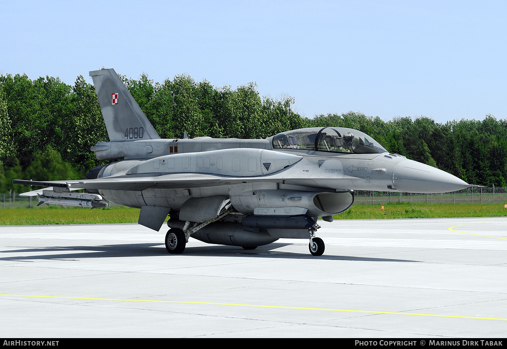 Aircraft Photo of 4080 | Lockheed Martin F-16DJ Fighting Falcon | Poland - Air Force | AirHistory.net #203709