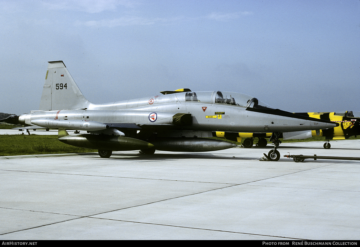 Aircraft Photo of 594 | Northrop F-5B Freedom Fighter | Norway - Air Force | AirHistory.net #203989