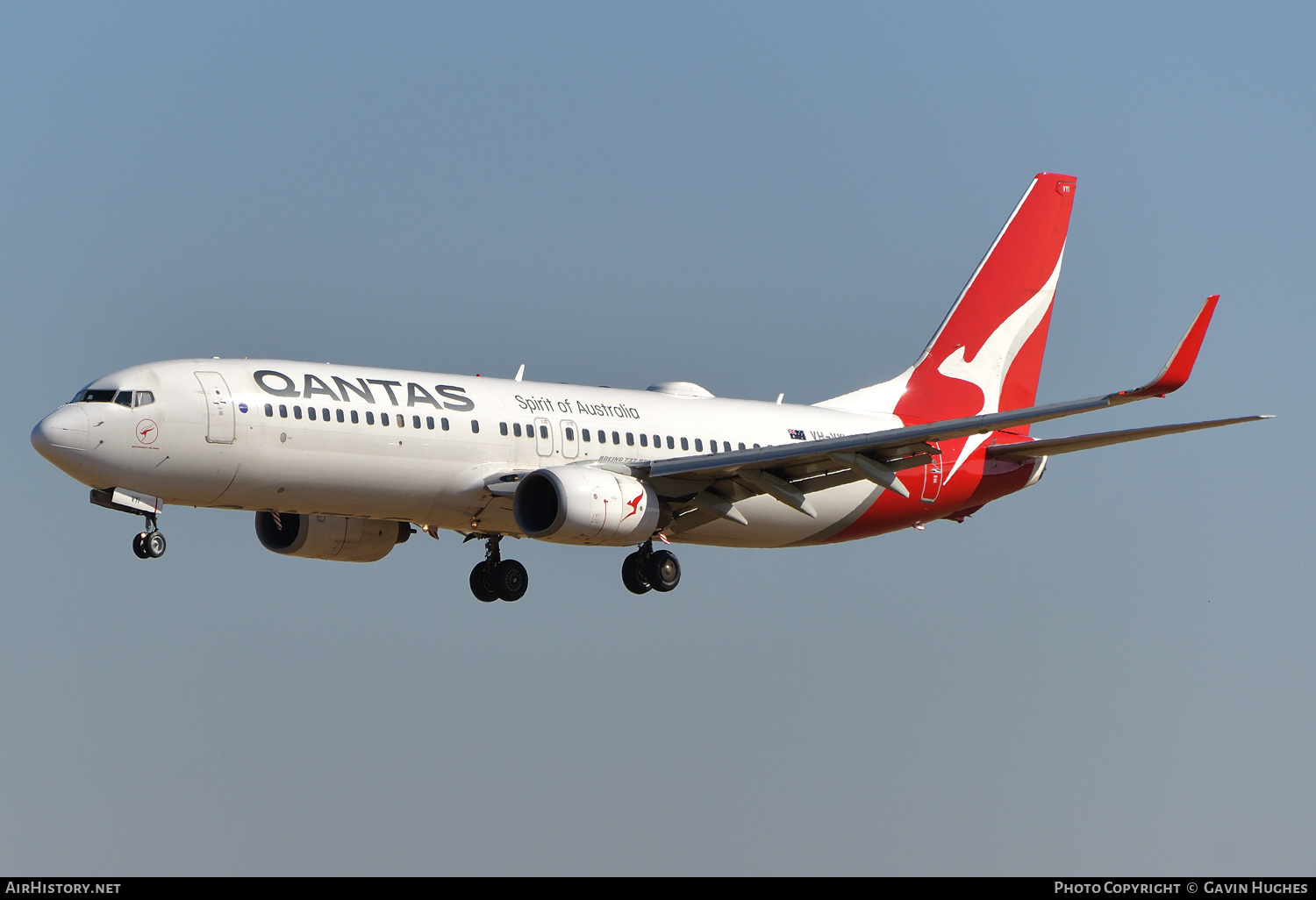 Aircraft Photo of VH-VYI | Boeing 737-838 | Qantas | AirHistory.net #204073
