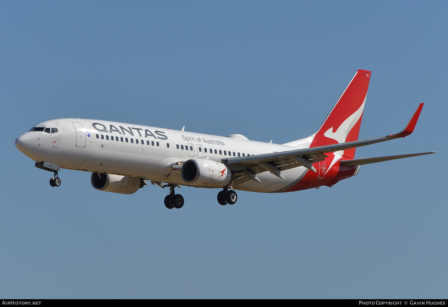Aircraft Photo of VH-VYJ | Boeing 737-838 | Qantas | AirHistory.net #204075