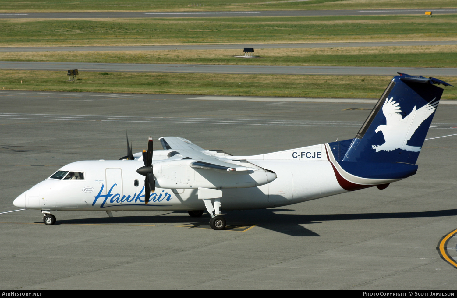 Aircraft Photo of C-FCJE | De Havilland Canada DHC-8-102 Dash 8 | Hawkair Aviation Services | AirHistory.net #204365