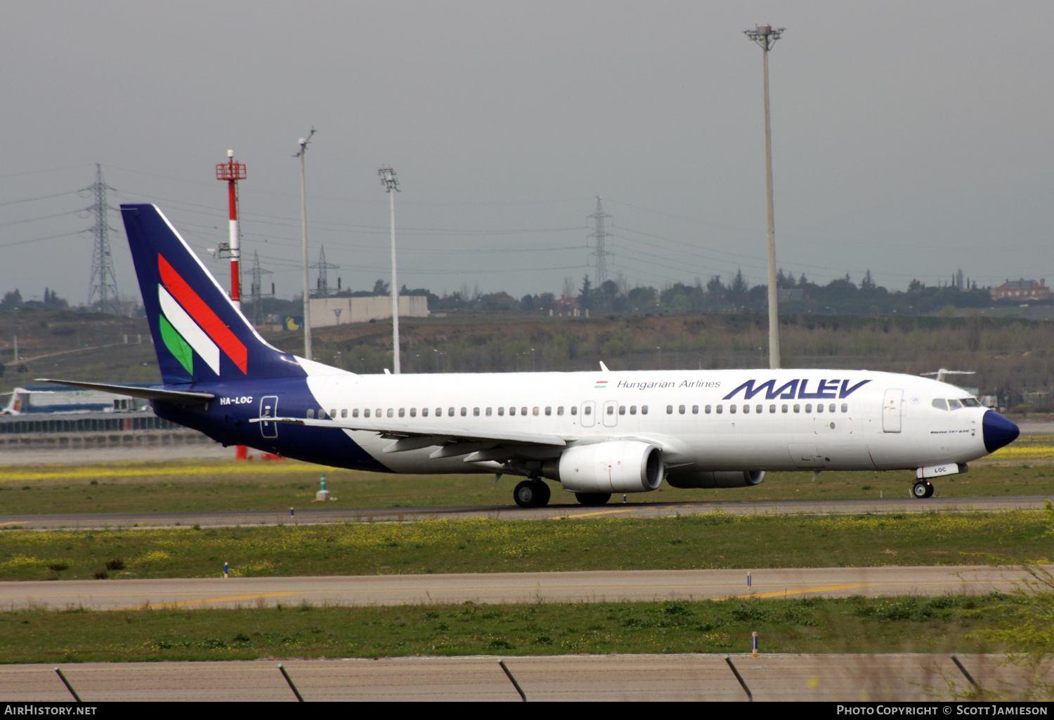 Aircraft Photo of HA-LOC | Boeing 737-8Q8 | Malév - Hungarian Airlines | AirHistory.net #204541