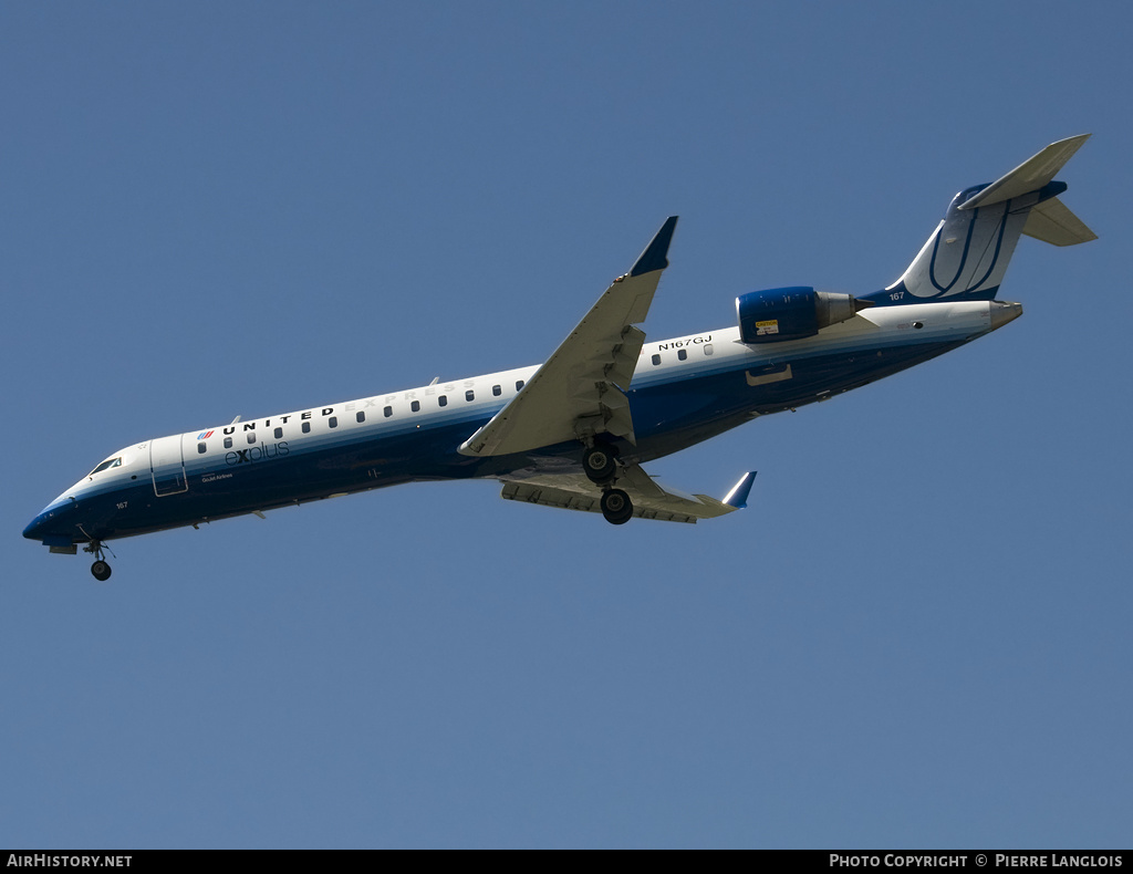 Aircraft Photo of N167GJ | Bombardier CRJ-701ER (CL-600-2C10) | United Express | AirHistory.net #204565