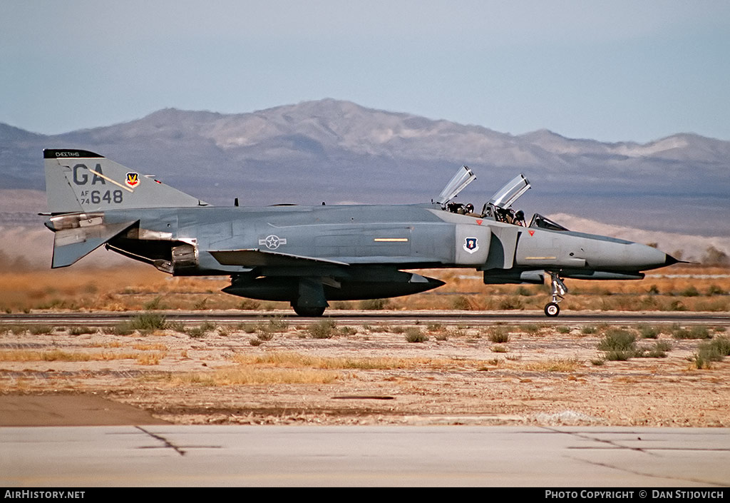 Aircraft Photo of 74-1648 / AF74-648 | McDonnell Douglas F-4E Phantom II | USA - Air Force | AirHistory.net #204655