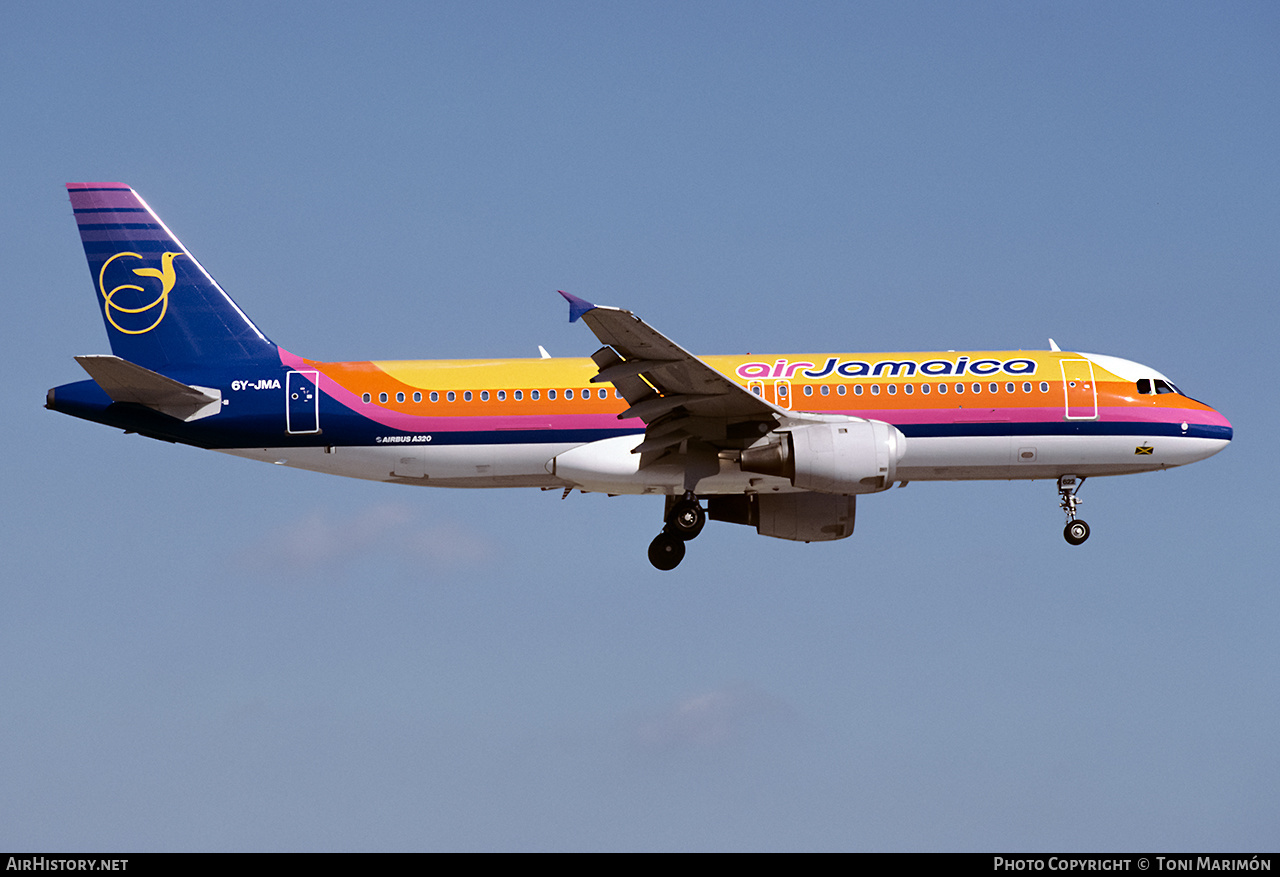 Aircraft Photo of 6Y-JMA | Airbus A320-212 | Air Jamaica | AirHistory.net #204776