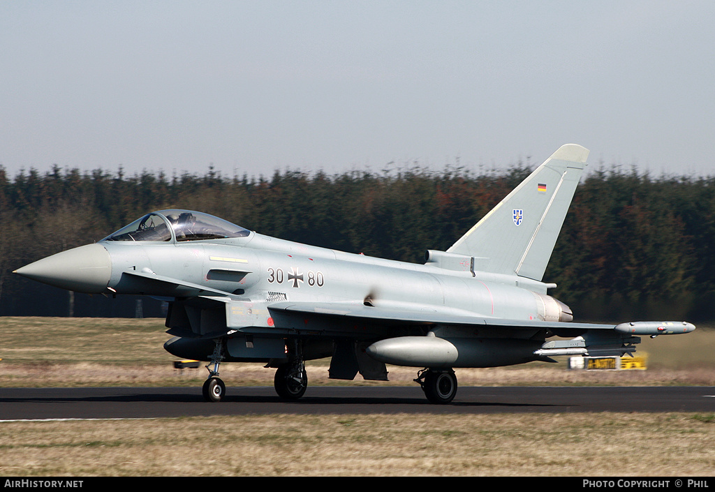 Aircraft Photo of 3080 | Eurofighter EF-2000 Typhoon S | Germany - Air Force | AirHistory.net #205316