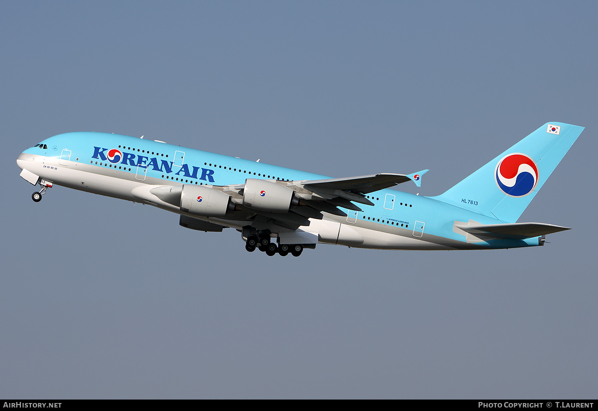 Aircraft Photo of HL7613 | Airbus A380-861 | Korean Air | AirHistory.net #205320