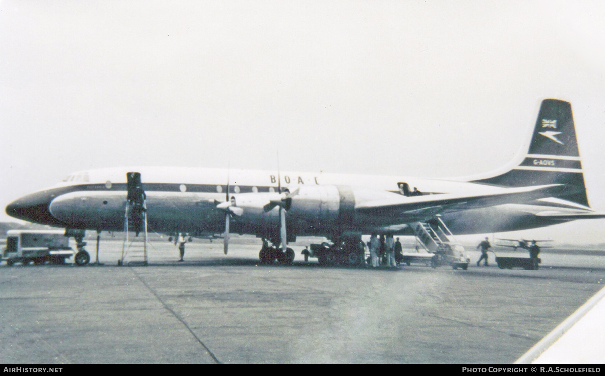 Aircraft Photo of G-AOVS | Bristol 175 Britannia 312 | BOAC - British Overseas Airways Corporation | AirHistory.net #205363