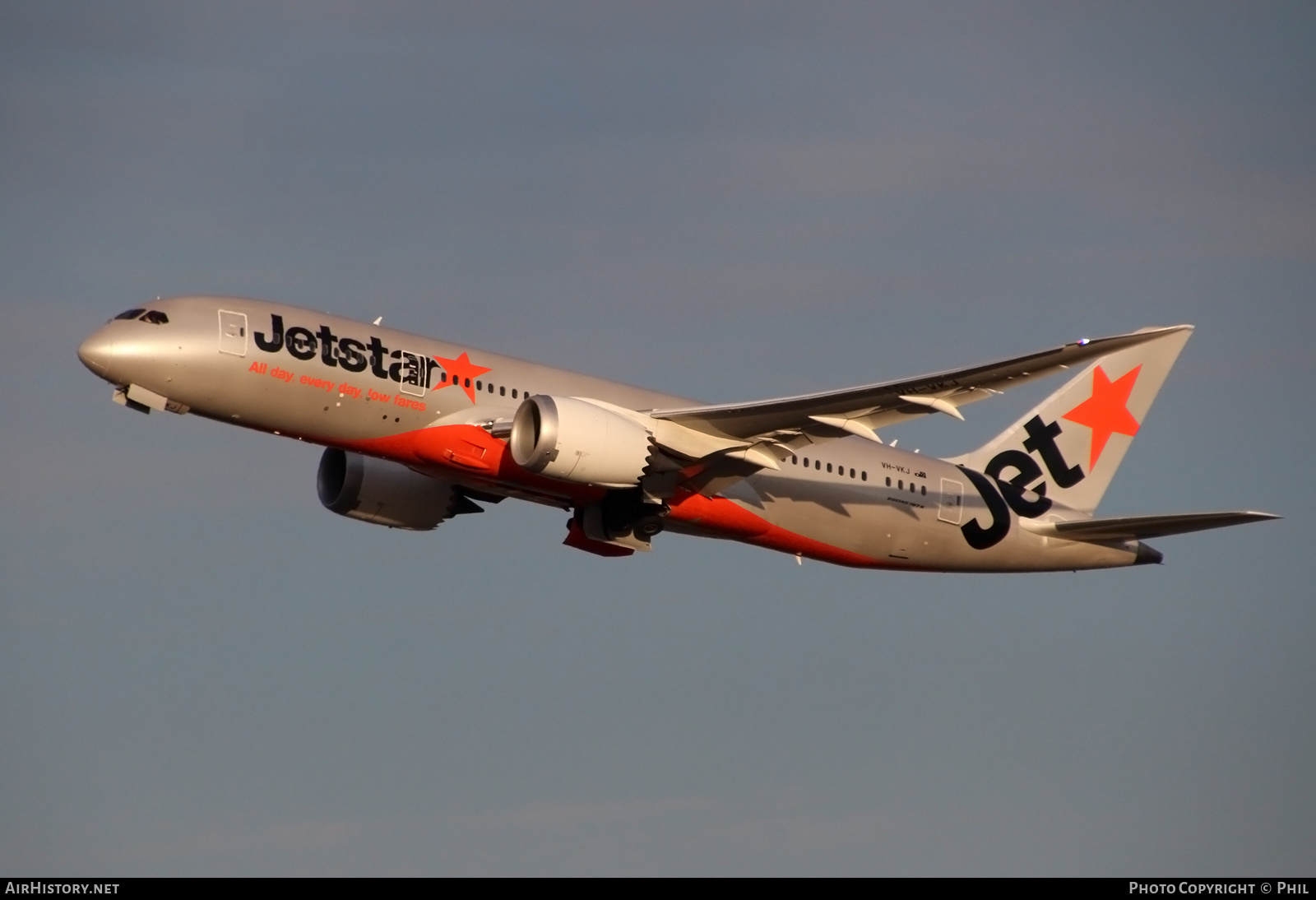 Aircraft Photo of VH-VKJ | Boeing 787-8 Dreamliner | Jetstar Airways | AirHistory.net #205434