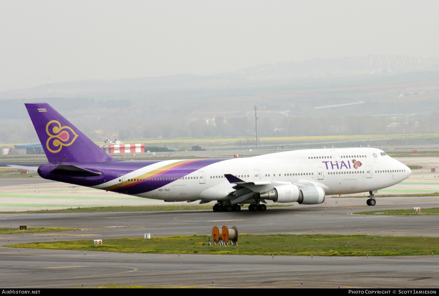 Aircraft Photo of HS-TGZ | Boeing 747-4D7 | Thai Airways International | AirHistory.net #205457