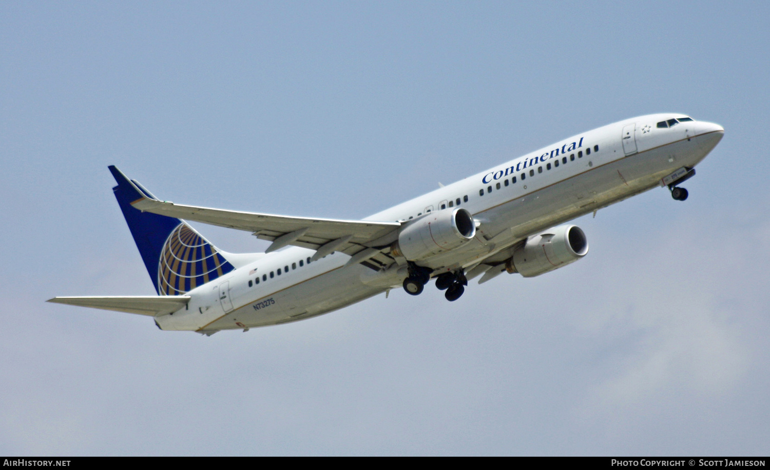 Aircraft Photo of N73275 | Boeing 737-824 | Continental Airlines | AirHistory.net #205497