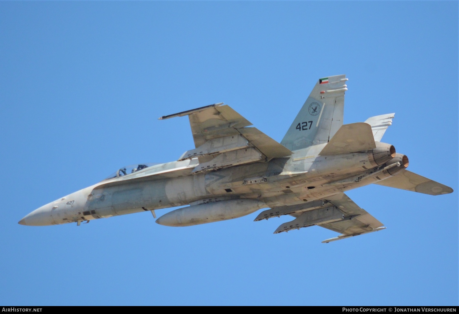 Aircraft Photo of 427 | McDonnell Douglas F/A-18C Hornet | Kuwait - Air Force | AirHistory.net #205518