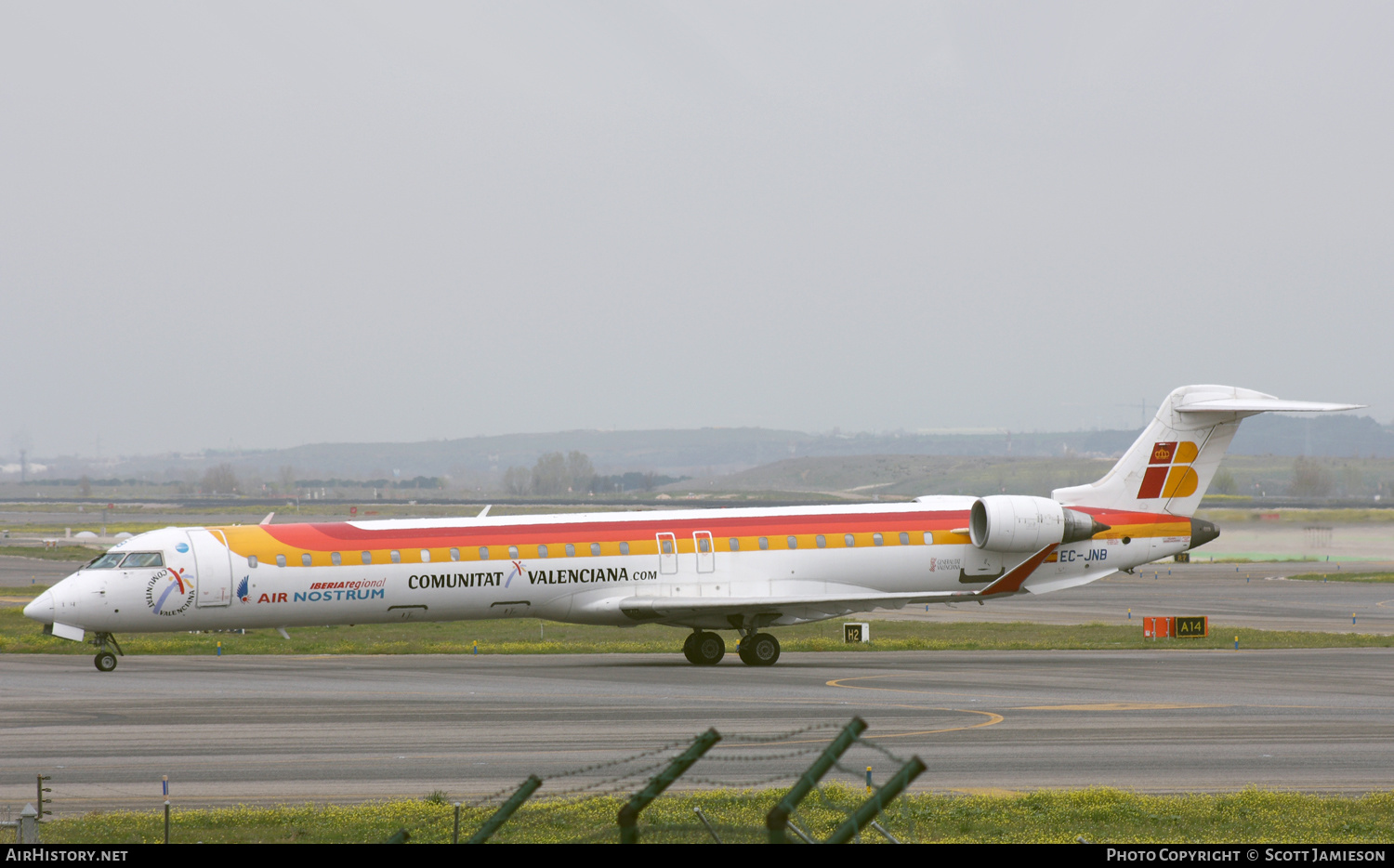 Aircraft Photo of EC-JNB | Bombardier CRJ-900 (CL-600-2D24) | Iberia Regional | AirHistory.net #205735