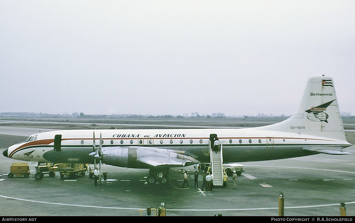 Aircraft Photo of CU-T670 | Bristol 175 Britannia 318 | Cubana | AirHistory.net #205915