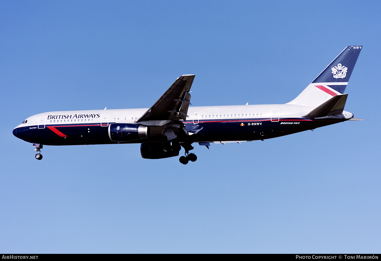 Aircraft Photo of G-BNWV | Boeing 767-336/ER | British Airways | AirHistory.net #206129