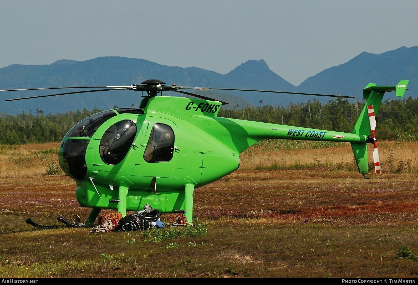 Aircraft Photo of C-FOHS | Hughes 500D (369D) | West Coast Helicopters | AirHistory.net #206132