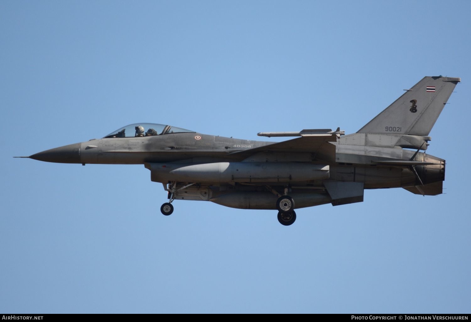 Aircraft Photo of KH19-26/38 / 40308 | General Dynamics F-16A Fighting Falcon | Thailand - Air Force | AirHistory.net #206162