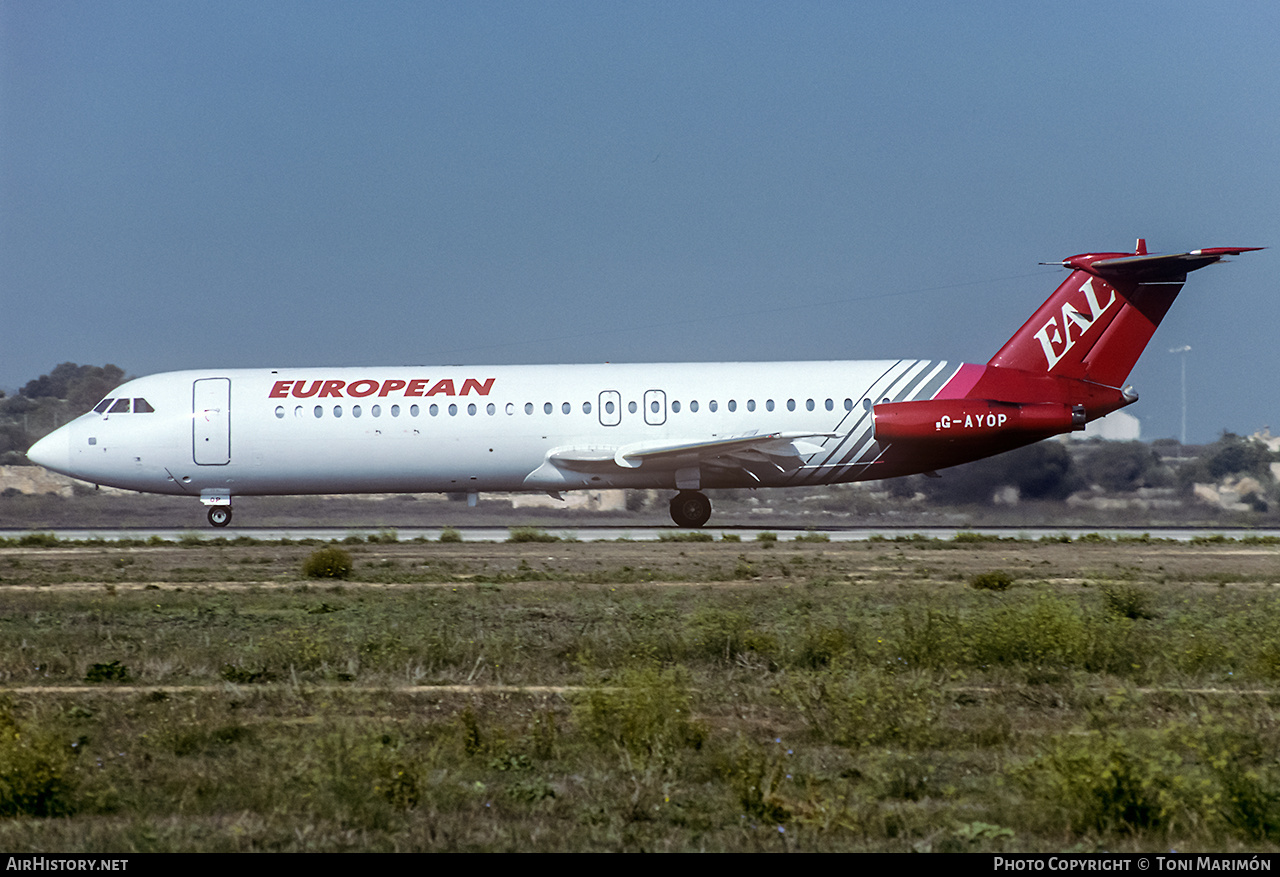 Aircraft Photo of G-AYOP | BAC 111-530FX One-Eleven | European Aircharter - EAL/EAC | AirHistory.net #206166