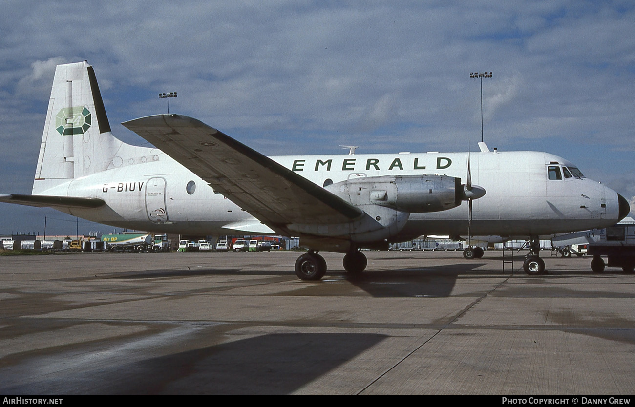 Aircraft Photo of G-BIUV | Hawker Siddeley HS-748 Srs2A/266(LFD) | Emerald Airways | AirHistory.net #206220