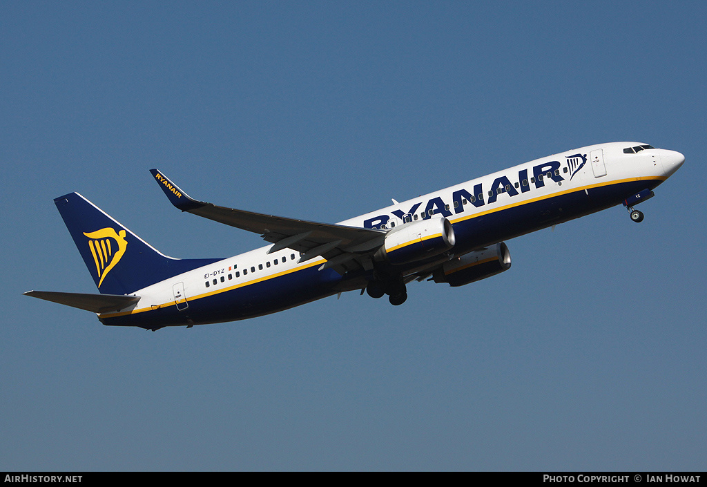 Aircraft Photo of EI-DYZ | Boeing 737-8AS | Ryanair | AirHistory.net #206231