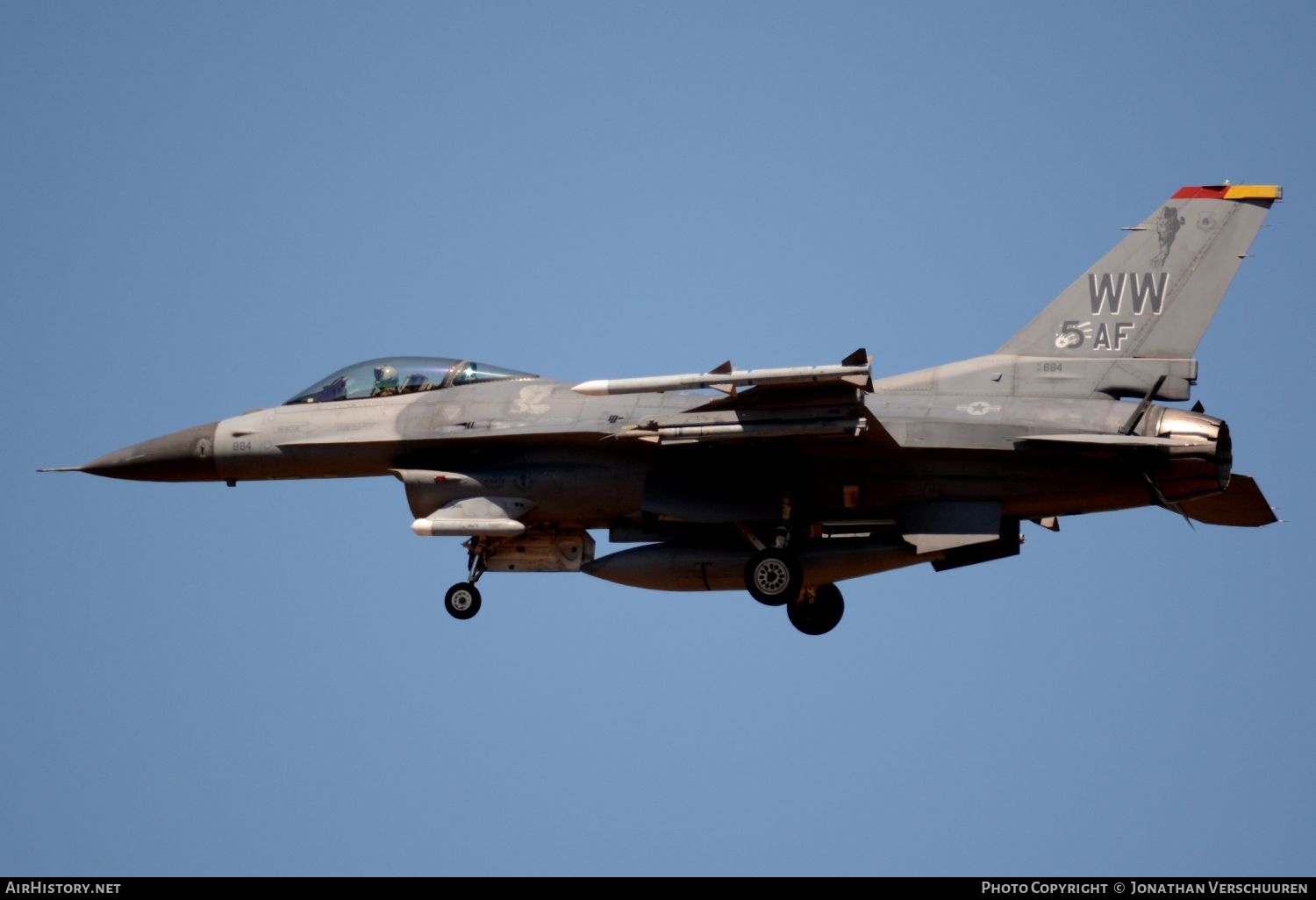 Aircraft Photo of 92-3884 / AF92-884 | Lockheed F-16CM Fighting Falcon | USA - Air Force | AirHistory.net #206251