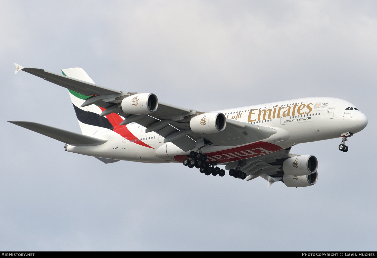 Aircraft Photo of A6-EEF | Airbus A380-861 | Emirates | AirHistory.net #206361