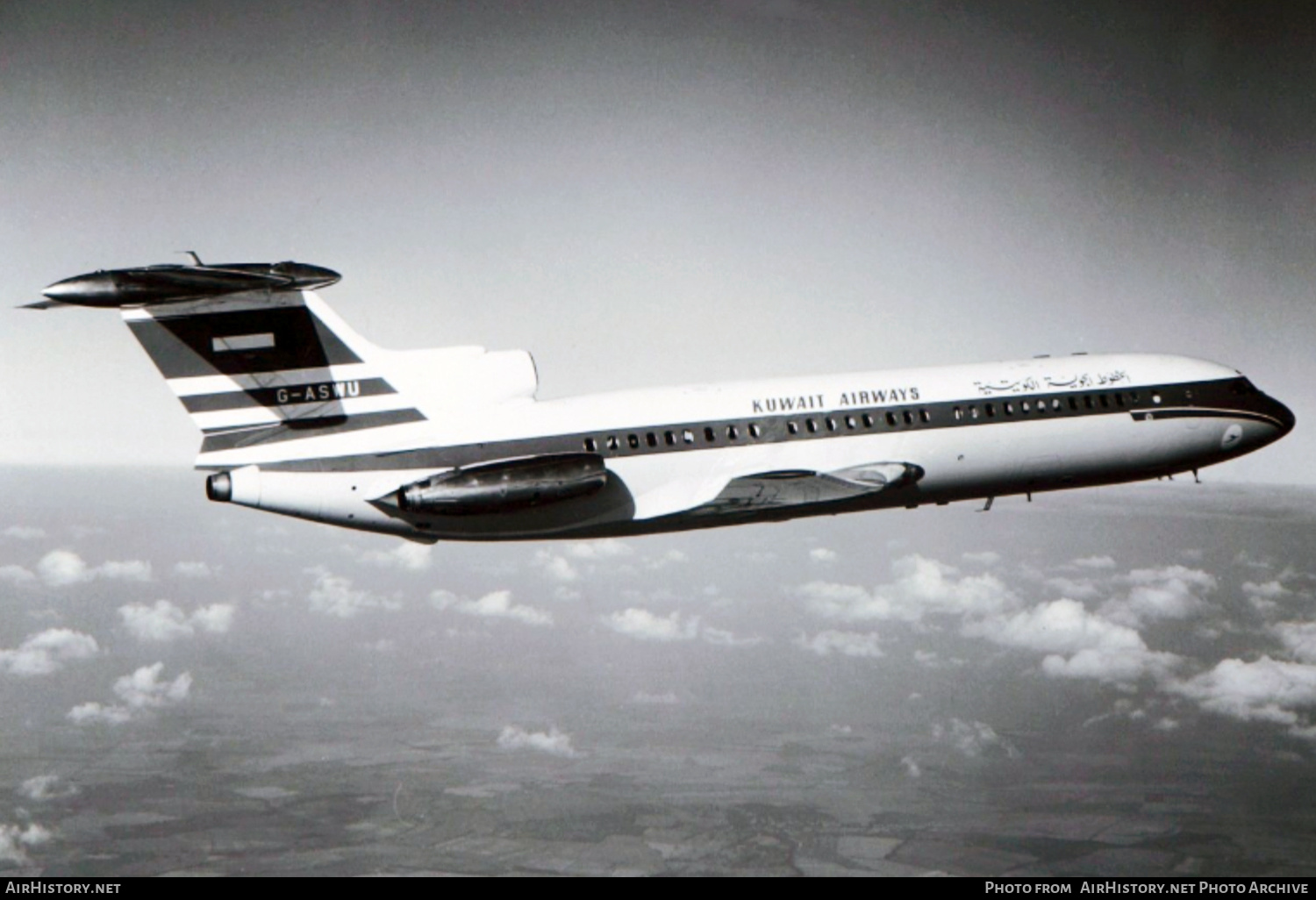 Aircraft Photo of G-ASWU | Hawker Siddeley HS-121 Trident 1E | Kuwait Airways | AirHistory.net #206376