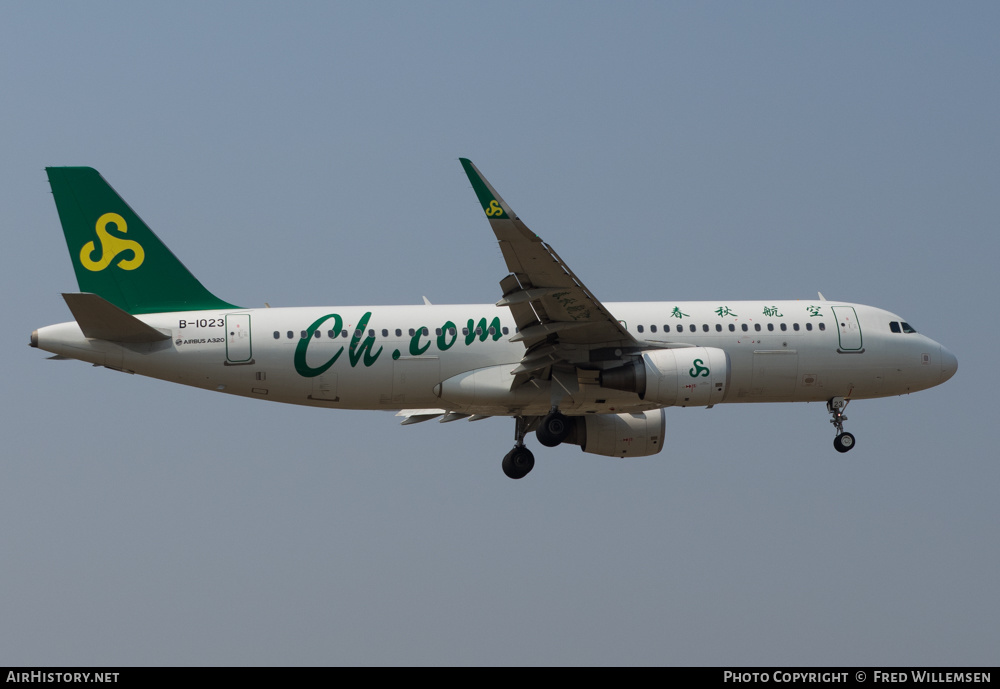 Aircraft Photo of B-1023 | Airbus A320-214 | Spring Airlines | AirHistory.net #206413
