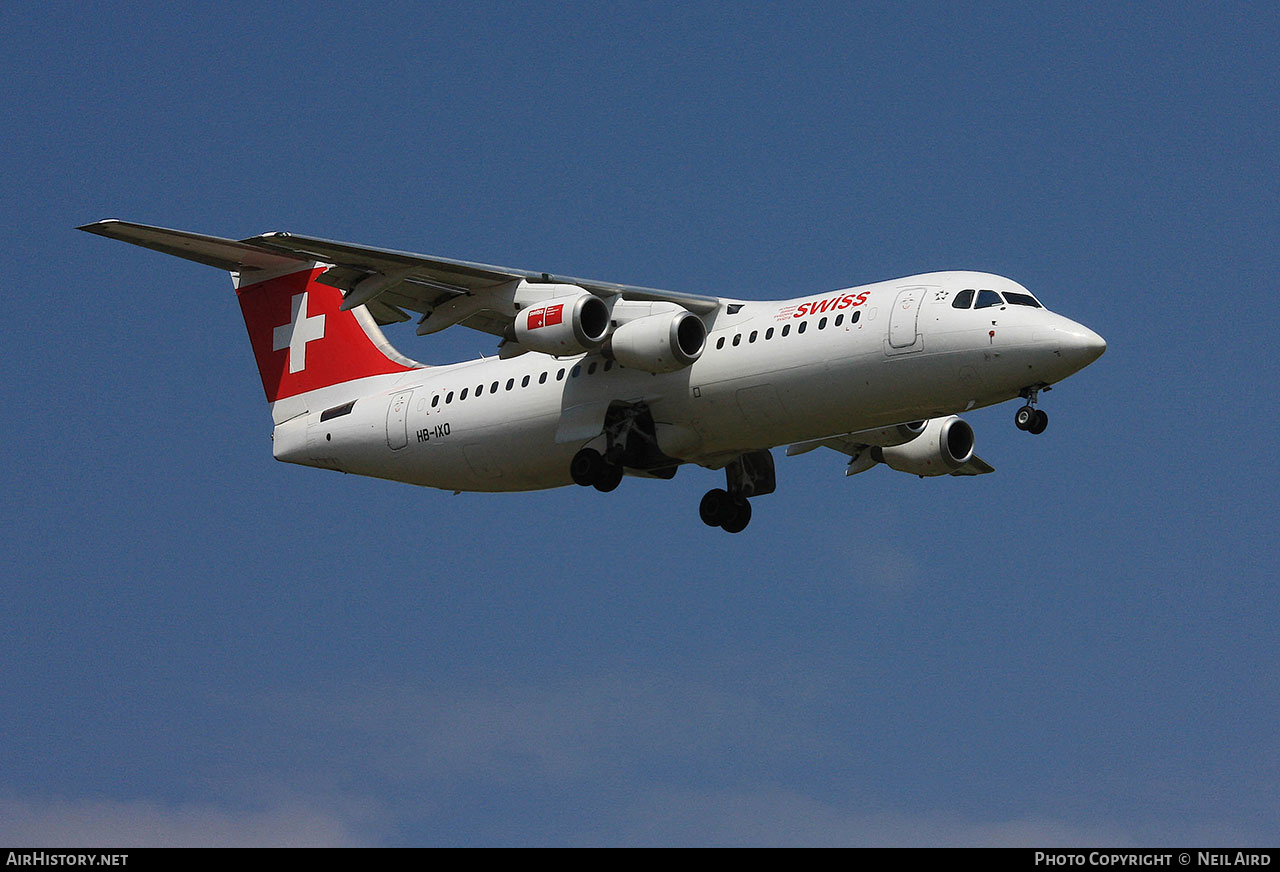 Aircraft Photo of HB-IXO | British Aerospace Avro 146-RJ100 | Swiss International Air Lines | AirHistory.net #206675