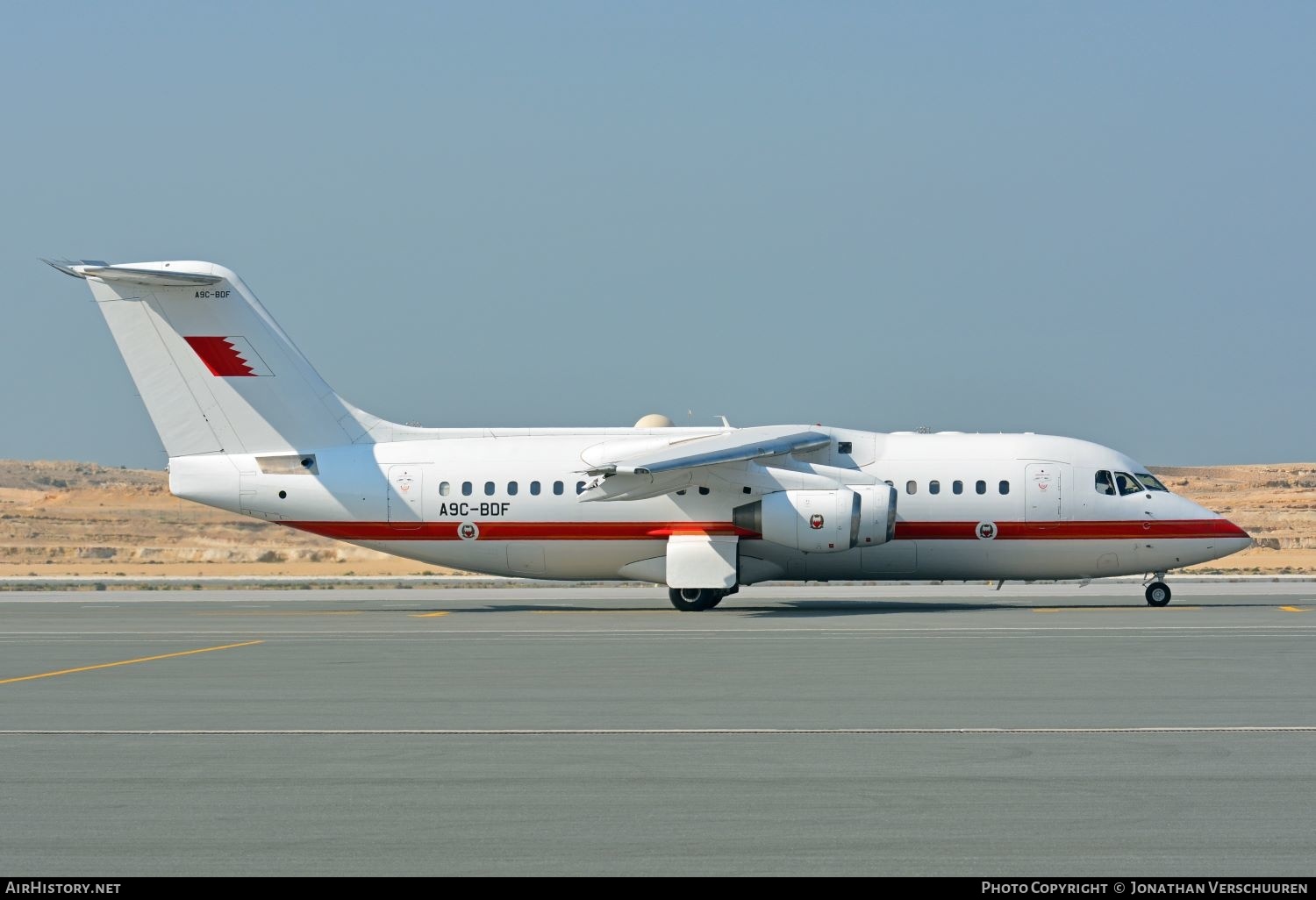 Aircraft Photo of A9C-BDF | British Aerospace Avro 146-RJ85 | Bahrain Amiri Flight | AirHistory.net #206716