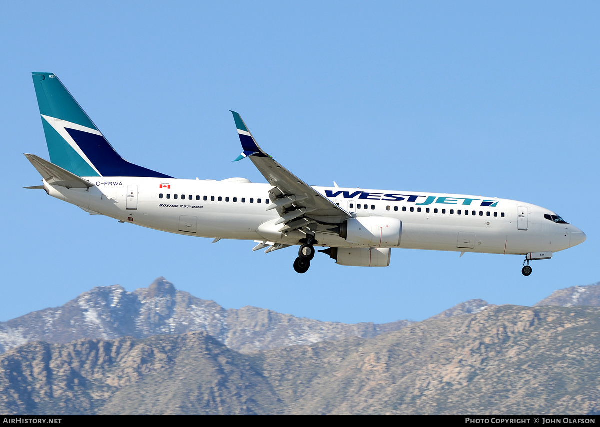 Aircraft Photo of C-FRWA | Boeing 737-8CT | WestJet | AirHistory.net #206834