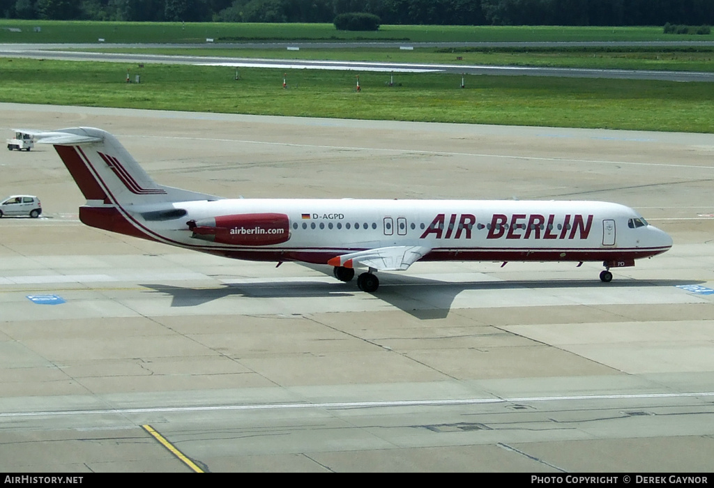 Aircraft Photo of D-AGPD | Fokker 100 (F28-0100) | Air Berlin | AirHistory.net #206882
