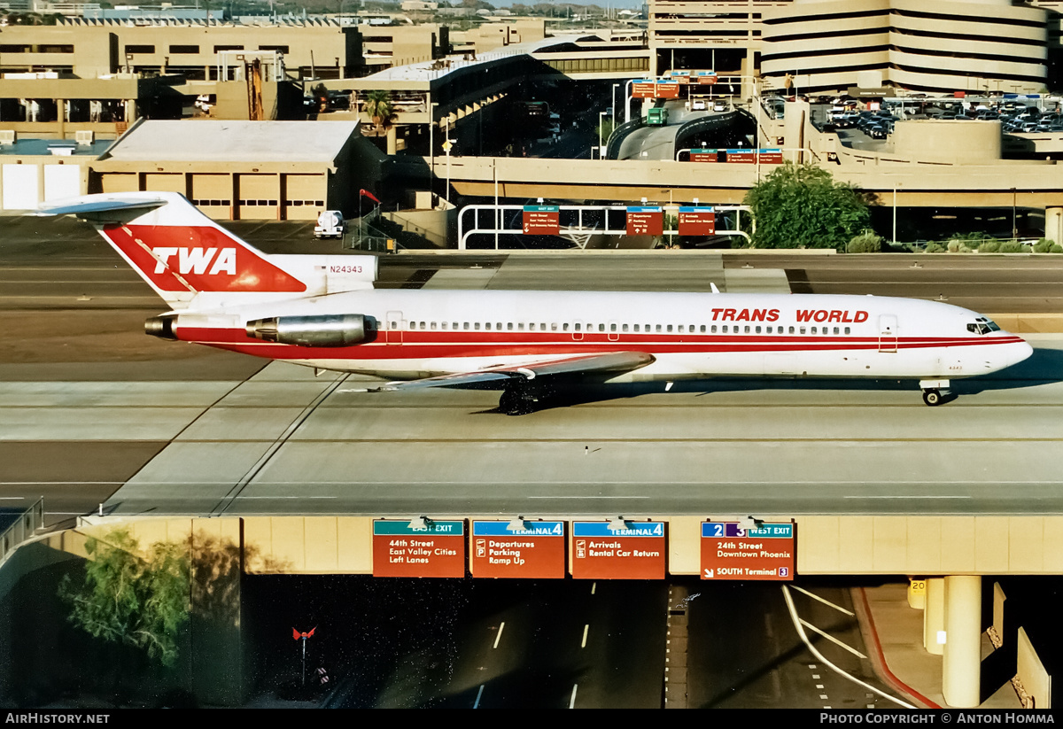 Aircraft Photo of N24343 | Boeing 727-231/Adv | Trans World Airlines - TWA | AirHistory.net #206906