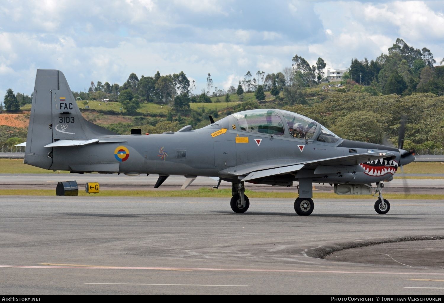 Aircraft Photo of FAC3103 | Embraer A-29B Super Tucano | Colombia - Air Force | AirHistory.net #207040
