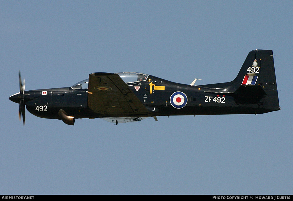 Aircraft Photo of ZF492 | Short S-312 Tucano T1 | UK - Air Force | AirHistory.net #207239