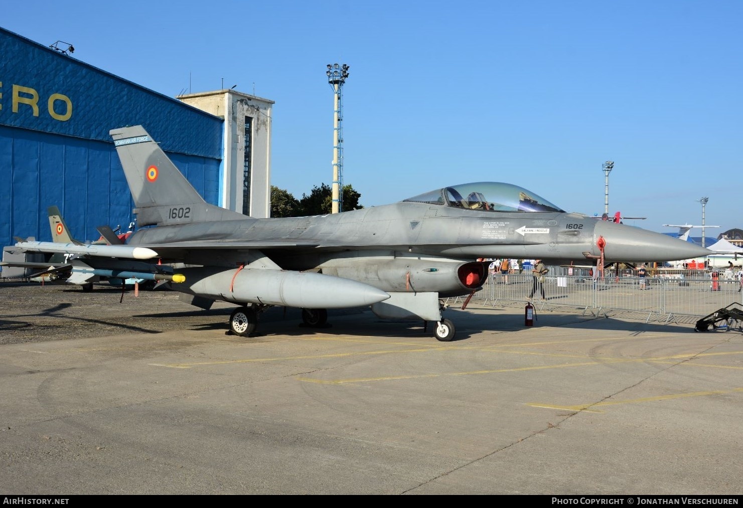 Aircraft Photo of 1602 | General Dynamics F-16AM Fighting Falcon | Romania - Air Force | AirHistory.net #207403