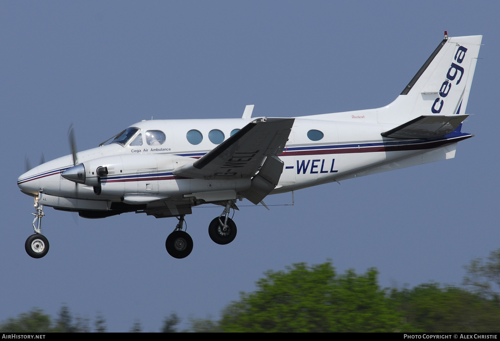 Aircraft Photo of G-WELL | Beech E90 King Air | Cega Air Ambulance | AirHistory.net #207476