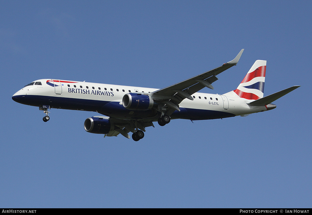 Aircraft Photo of G-LCYL | Embraer 190SR (ERJ-190-100SR) | British Airways | AirHistory.net #207555