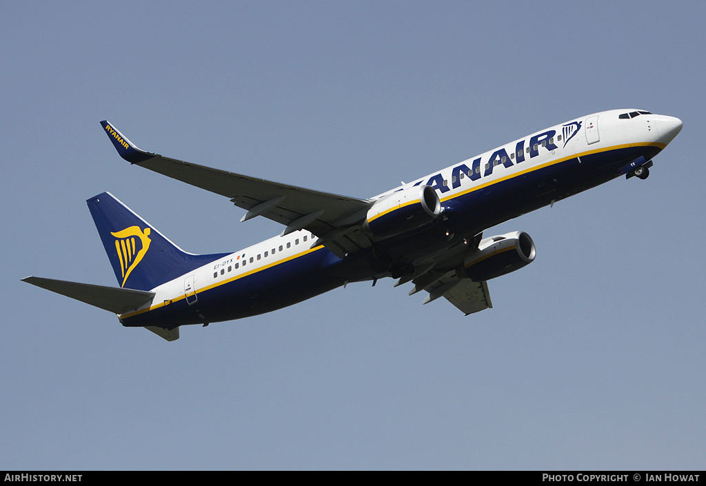 Aircraft Photo of EI-DYX | Boeing 737-8AS | Ryanair | AirHistory.net #207564
