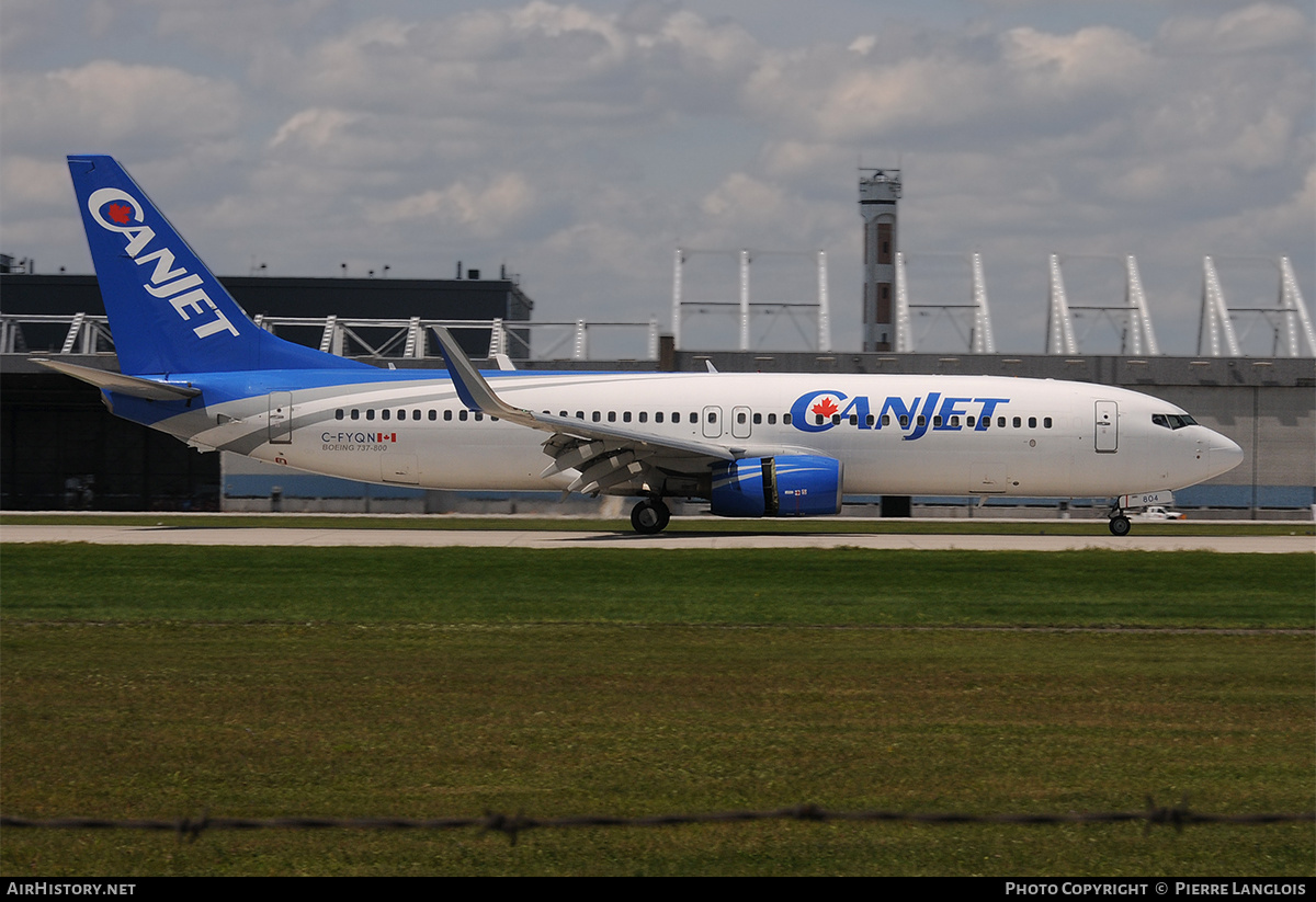 Aircraft Photo of C-FYQN | Boeing 737-8AS | CanJet Airlines | AirHistory.net #207566