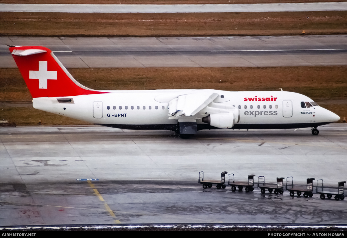 Aircraft Photo of G-BPNT | British Aerospace BAe-146-300 | Swissair Express | AirHistory.net #207633