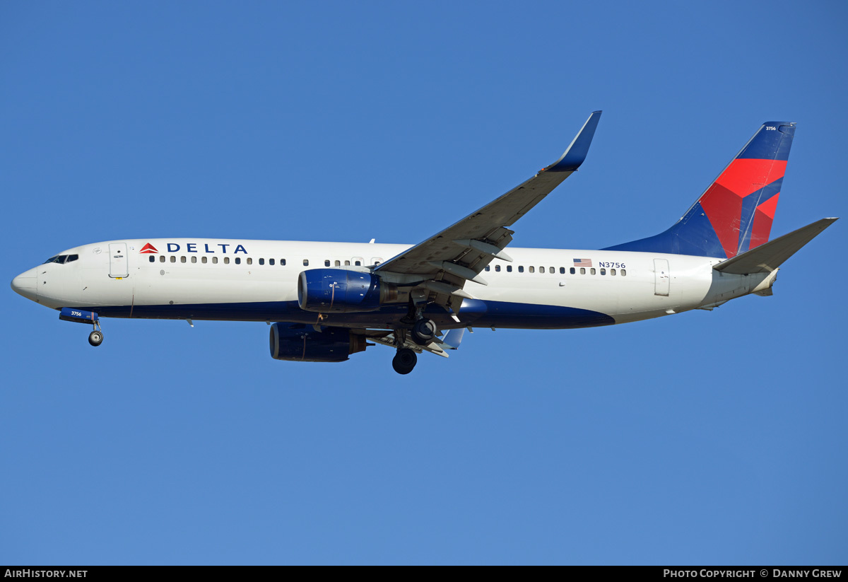 Aircraft Photo of N3756 | Boeing 737-832 | Delta Air Lines | AirHistory.net #207755
