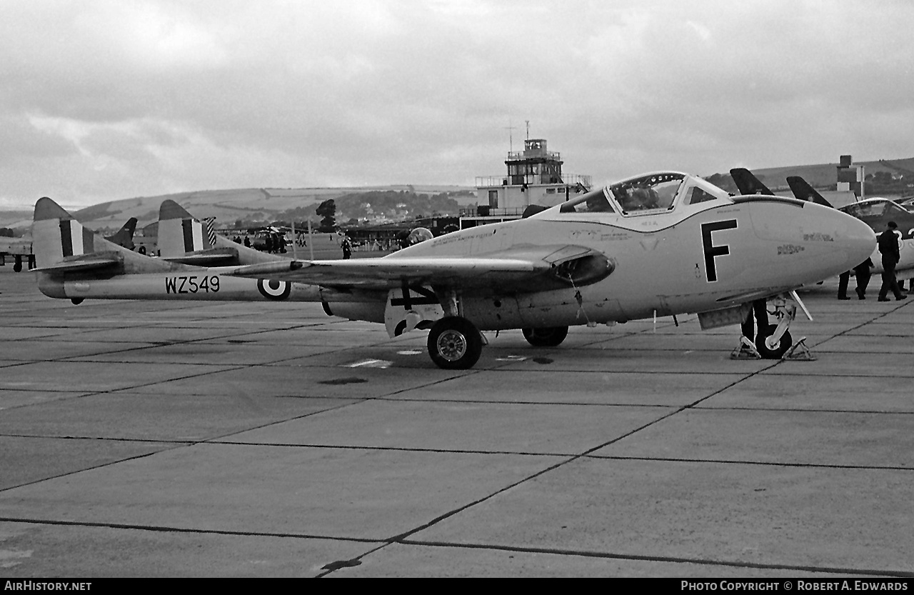 Aircraft Photo of WZ549 | De Havilland D.H. 115 Vampire T11 | UK - Air Force | AirHistory.net #207758