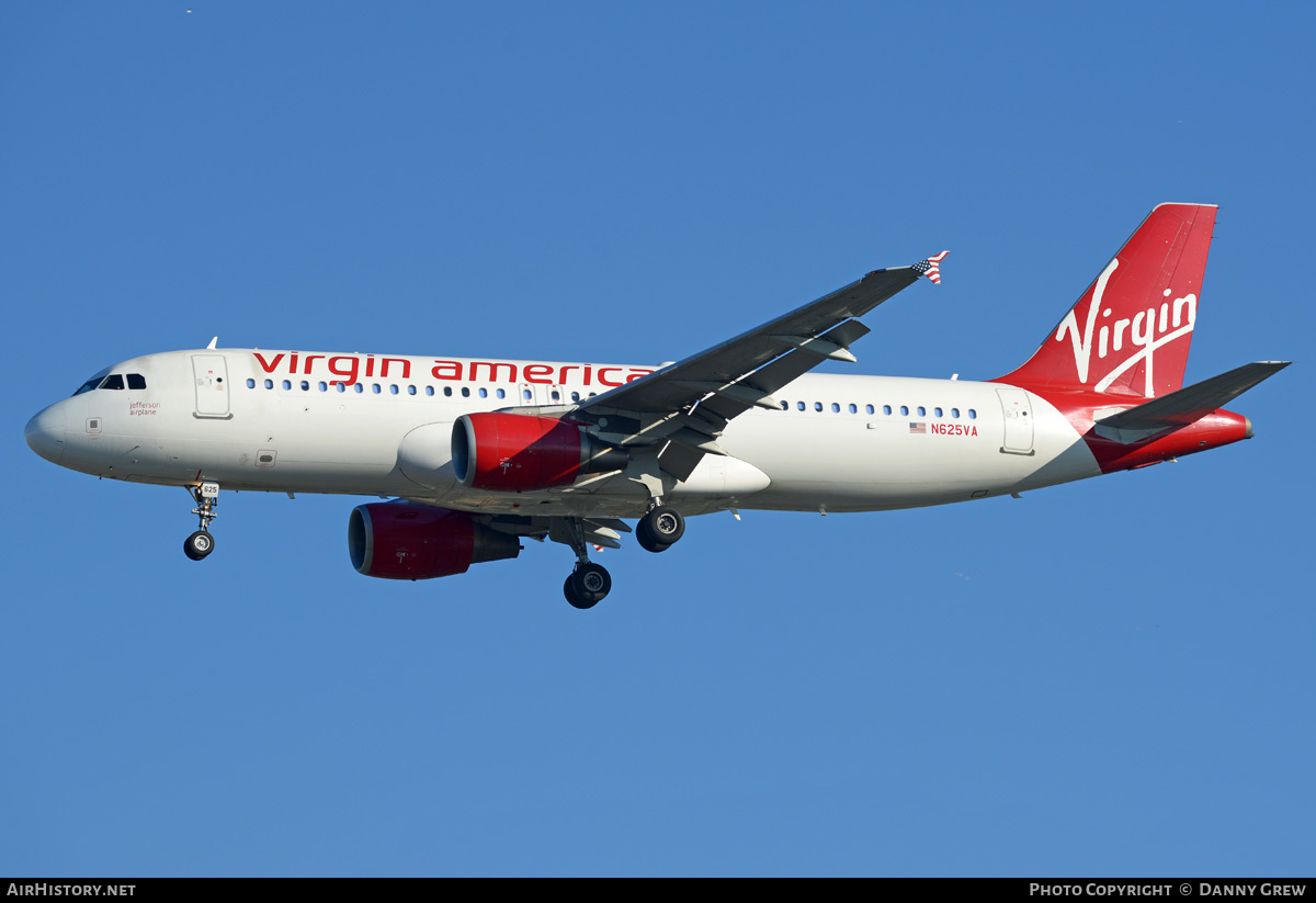 Aircraft Photo of N625VA | Airbus A320-214 | Virgin America | AirHistory.net #207768