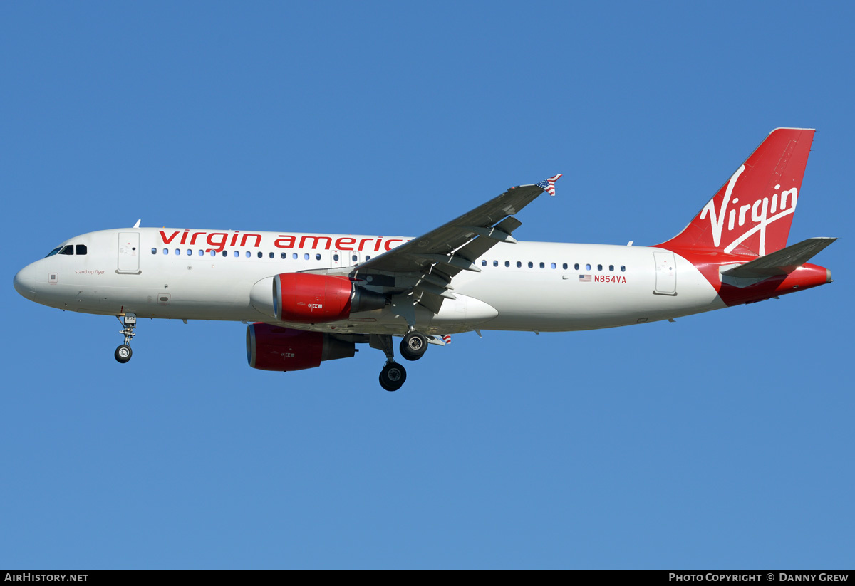 Aircraft Photo of N854VA | Airbus A320-214 | Virgin America | AirHistory.net #207775