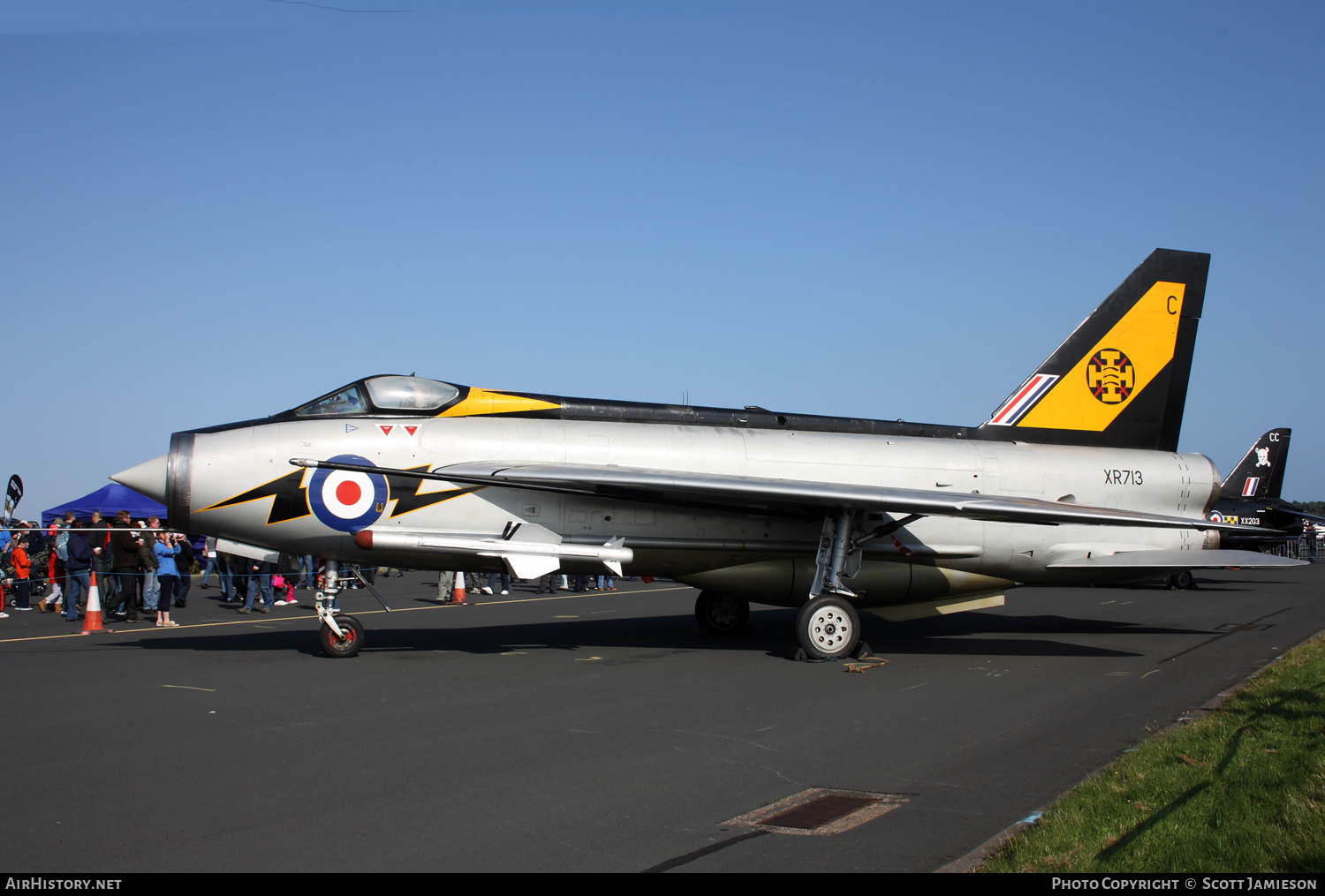 Aircraft Photo of XR713 | English Electric Lightning F3 | UK - Air Force | AirHistory.net #207857