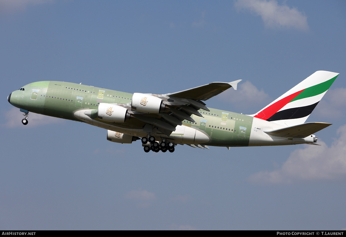 Aircraft Photo of F-WWAD | Airbus A380-861 | Emirates | AirHistory.net #207887