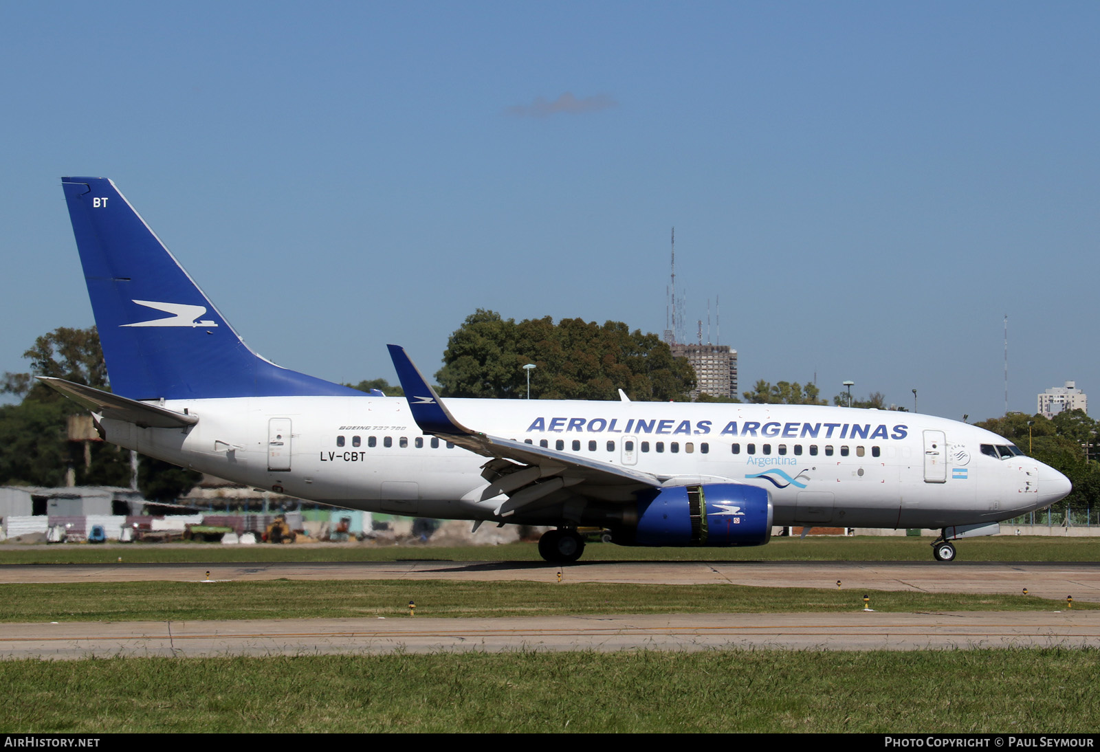 Aircraft Photo of LV-CBT | Boeing 737-76N | Aerolíneas Argentinas | AirHistory.net #207917